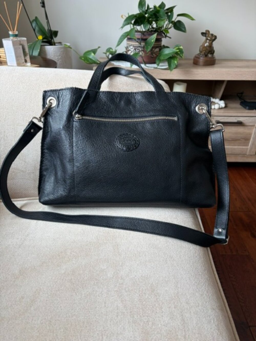 Roots Leather Handbag